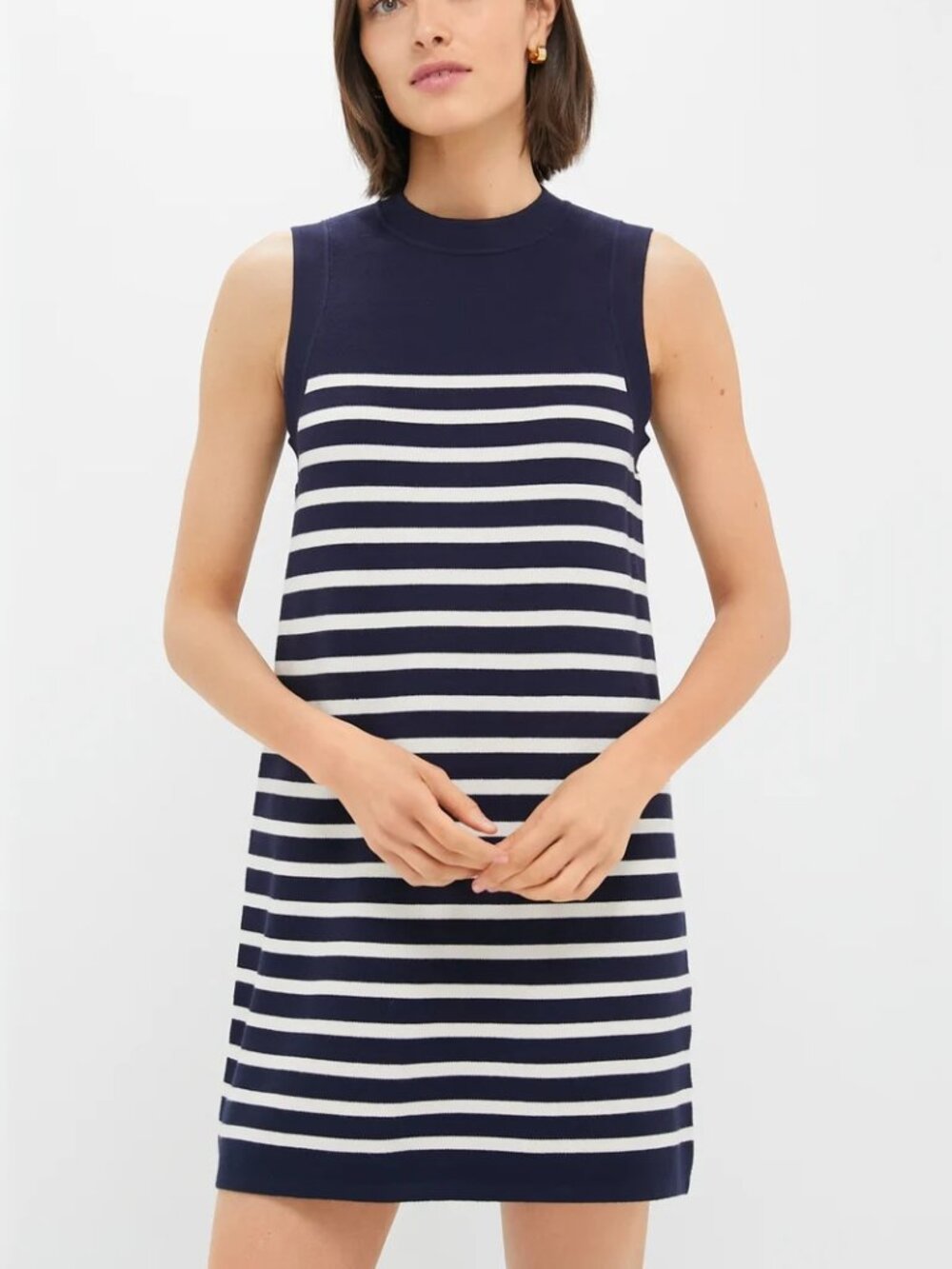 Tuckernuck Navy and White Stripe Knit Marie Dress Nautical Old Money Stretch XL